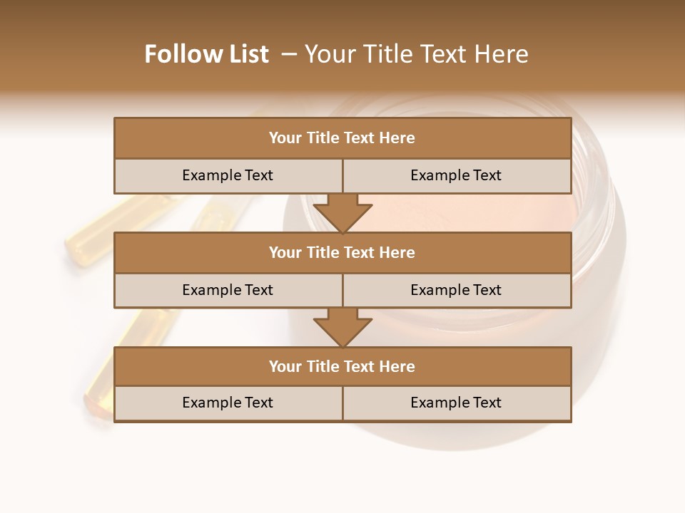 Test-Tubes And Tonal Cream PowerPoint Template