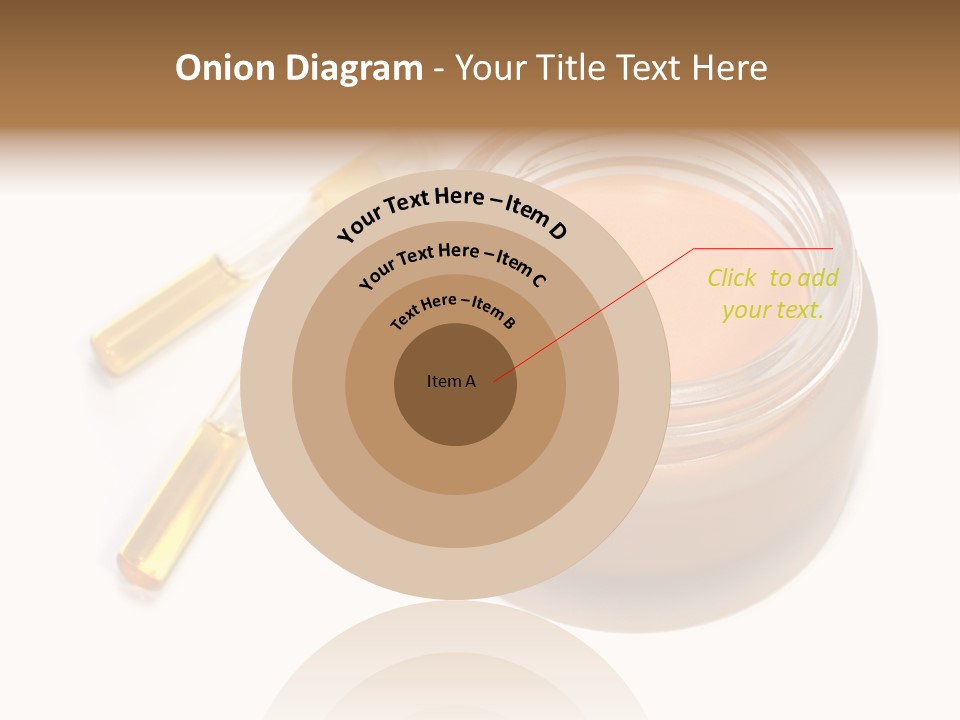 Test-Tubes And Tonal Cream PowerPoint Template