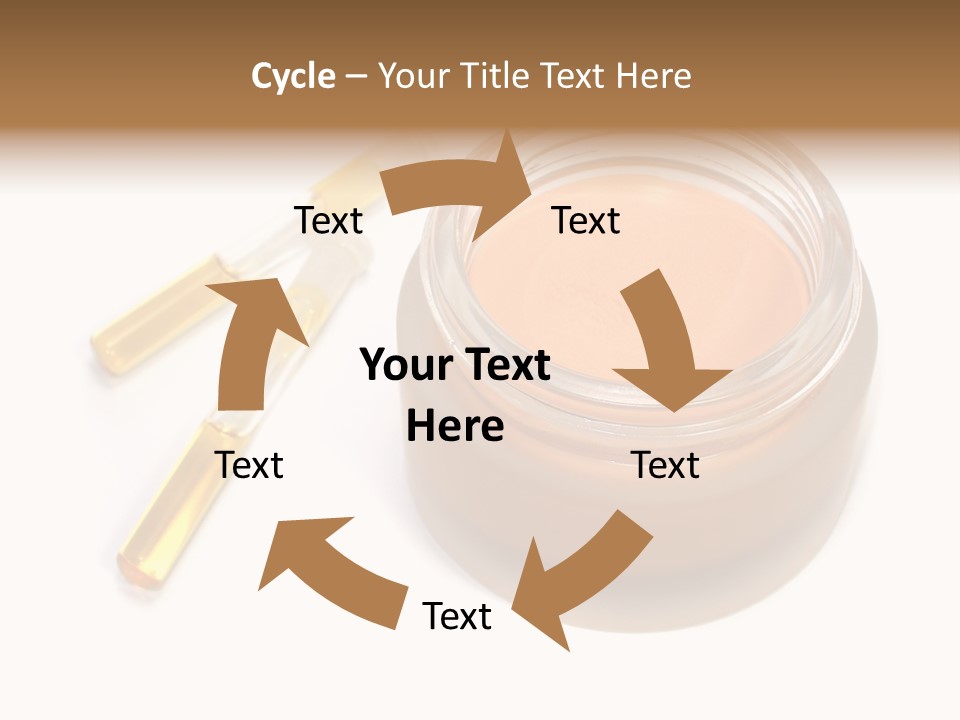 Test-Tubes And Tonal Cream PowerPoint Template