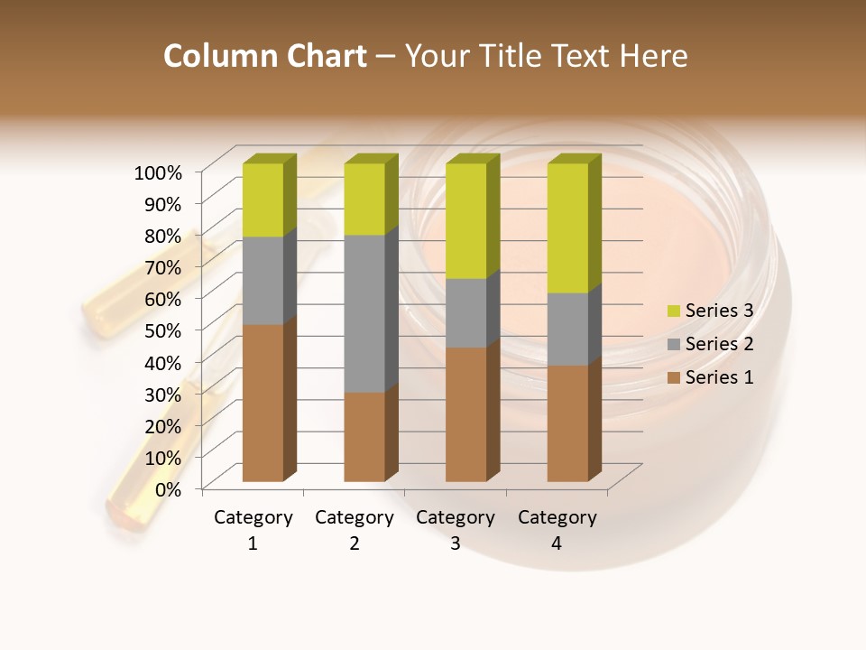Test-Tubes And Tonal Cream PowerPoint Template