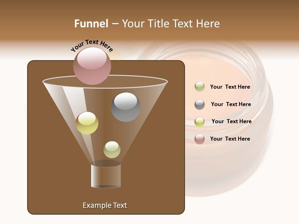 Test-Tubes And Tonal Cream PowerPoint Template