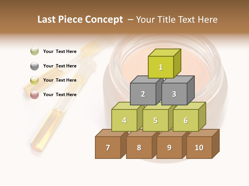 Test-Tubes And Tonal Cream PowerPoint Template