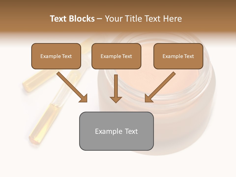 Test-Tubes And Tonal Cream PowerPoint Template