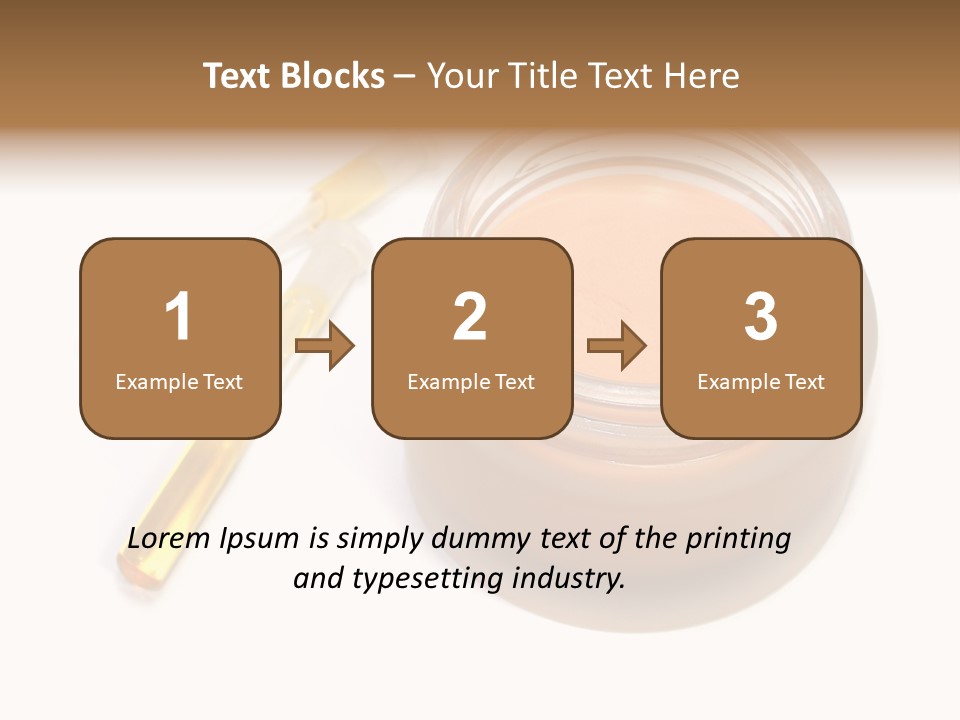 Test-Tubes And Tonal Cream PowerPoint Template