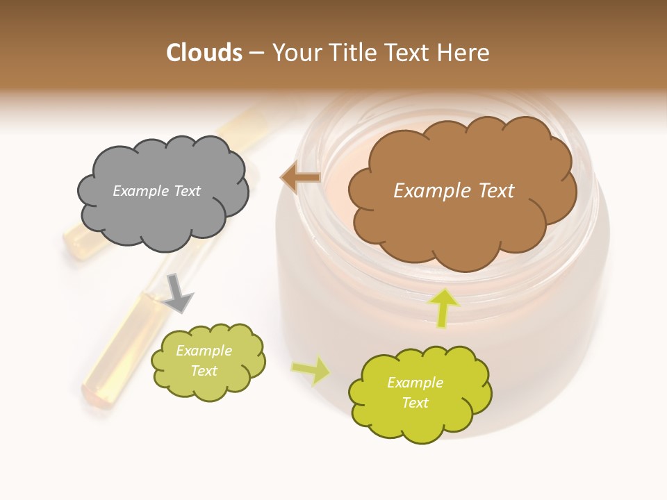 Test-Tubes And Tonal Cream PowerPoint Template