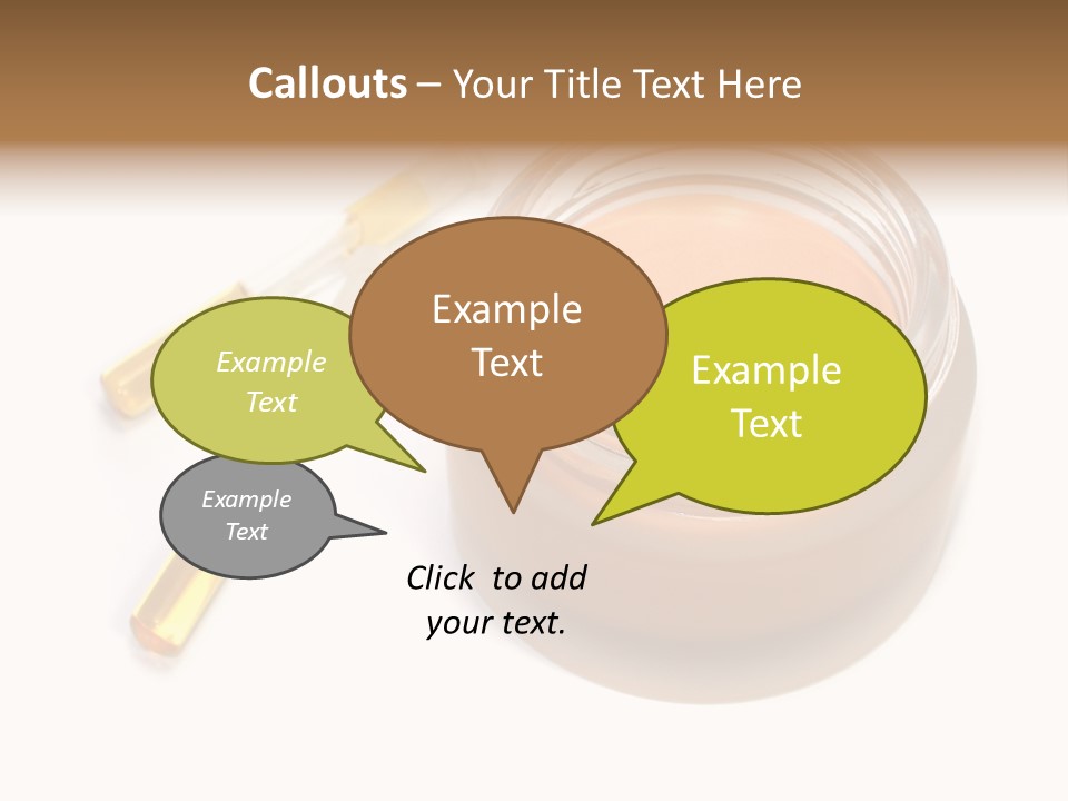 Test-Tubes And Tonal Cream PowerPoint Template