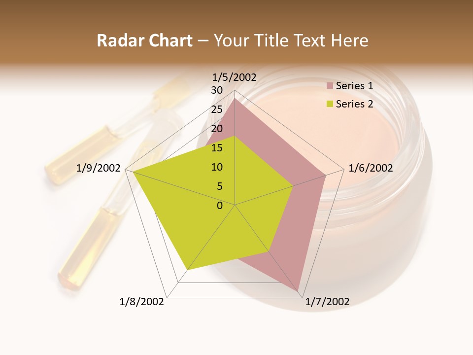 Test-Tubes And Tonal Cream PowerPoint Template