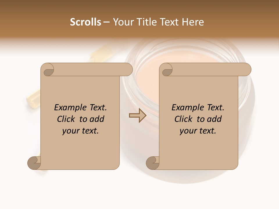 Test-Tubes And Tonal Cream PowerPoint Template