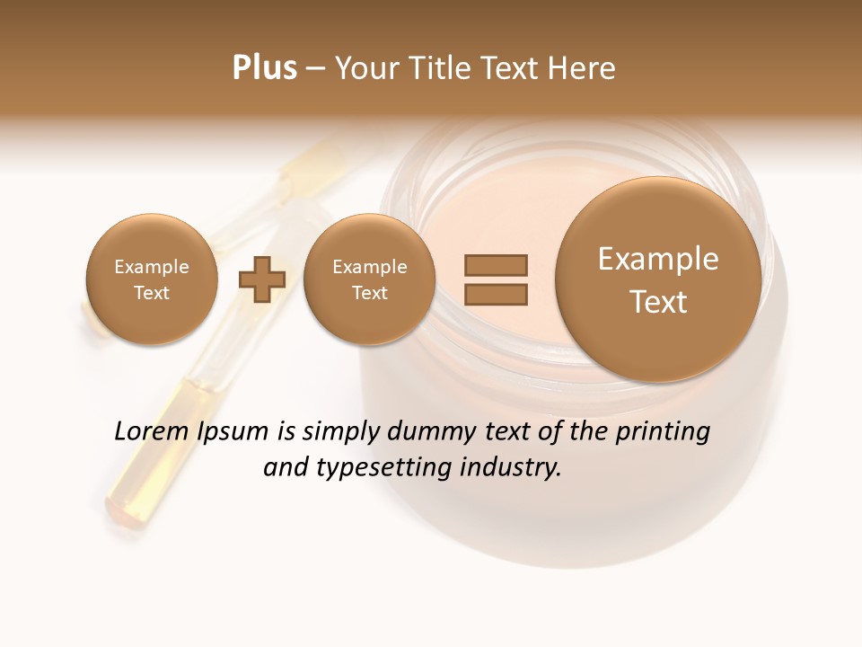 Test-Tubes And Tonal Cream PowerPoint Template