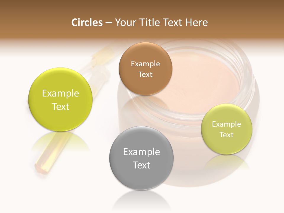 Test-Tubes And Tonal Cream PowerPoint Template