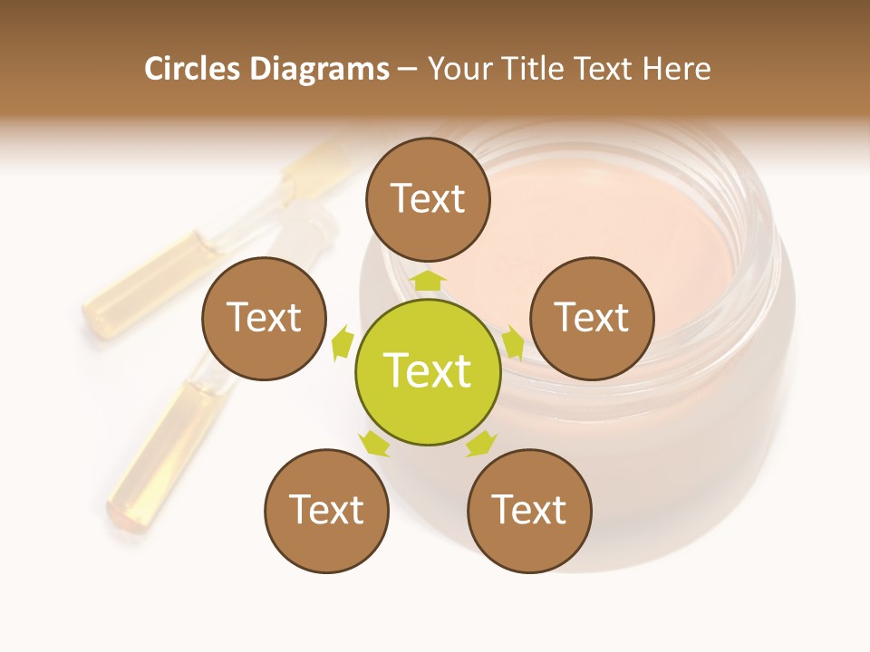 Test-Tubes And Tonal Cream PowerPoint Template