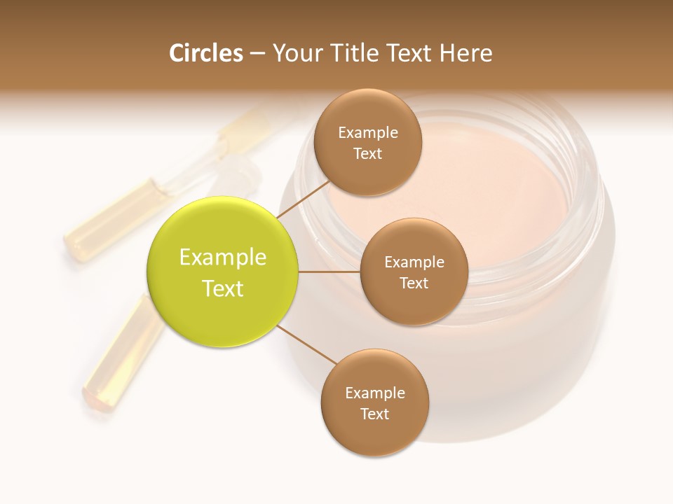 Test-Tubes And Tonal Cream PowerPoint Template