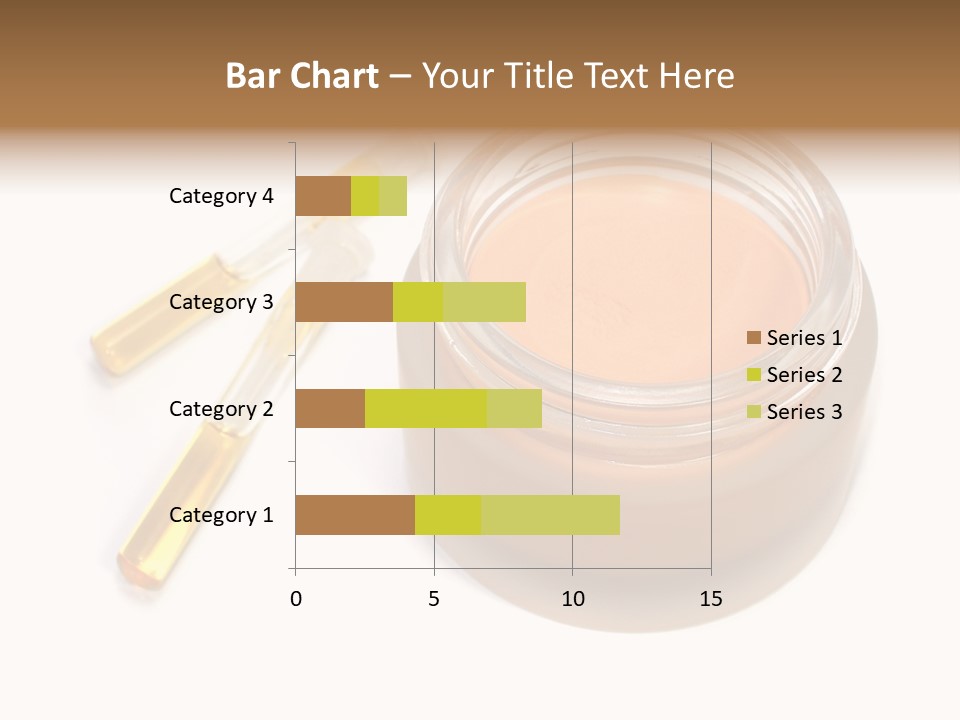 Test-Tubes And Tonal Cream PowerPoint Template