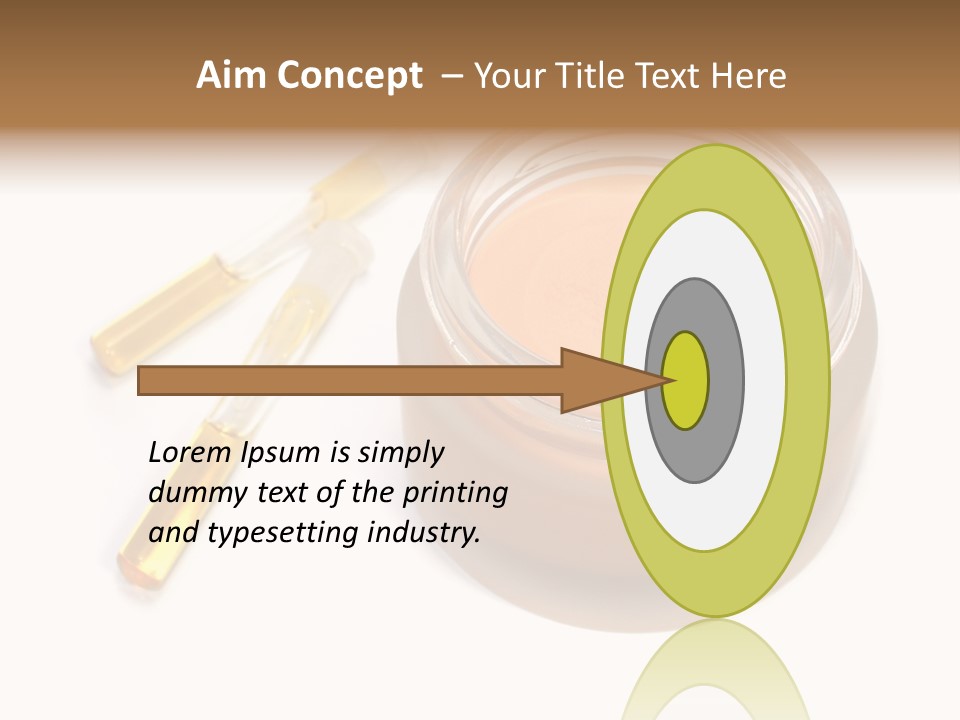 Test-Tubes And Tonal Cream PowerPoint Template