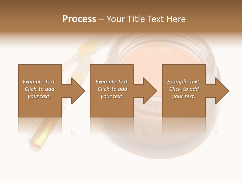 Test-Tubes And Tonal Cream PowerPoint Template