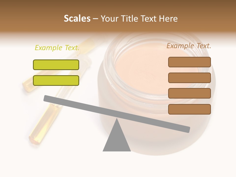 Test-Tubes And Tonal Cream PowerPoint Template