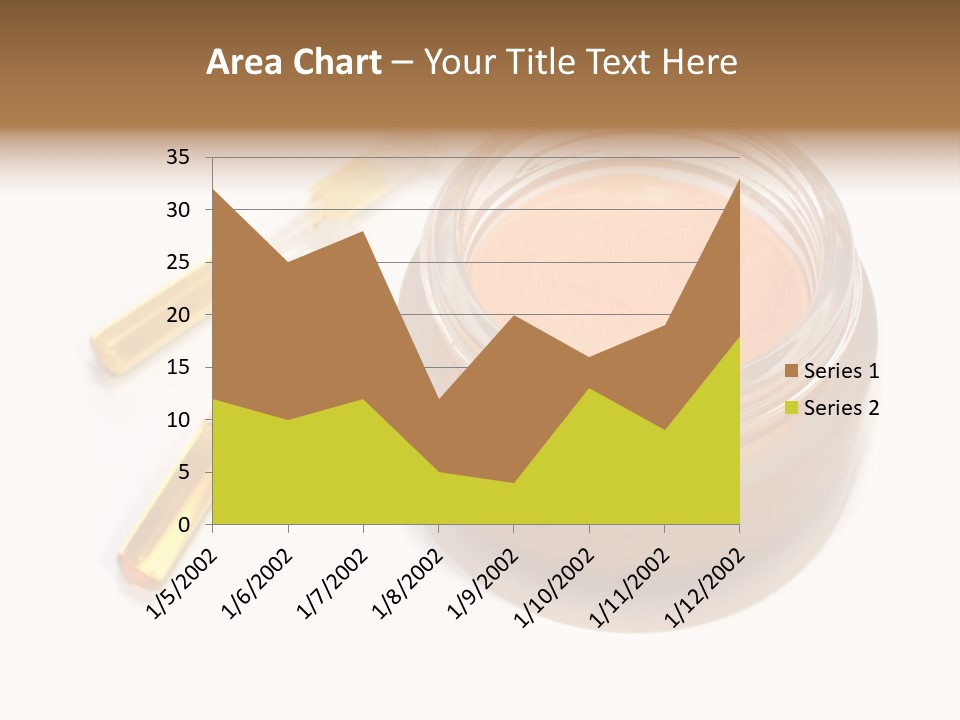 Test-Tubes And Tonal Cream PowerPoint Template