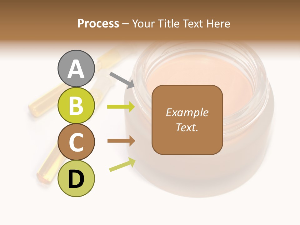 Test-Tubes And Tonal Cream PowerPoint Template