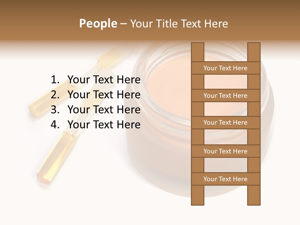 Test-Tubes And Tonal Cream PowerPoint Template