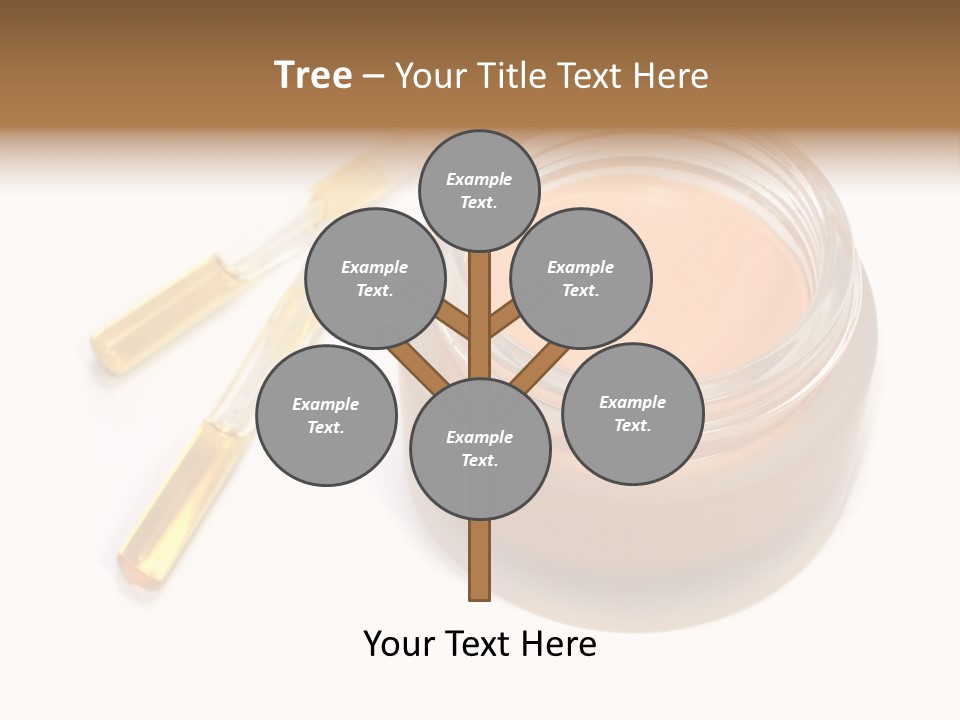 Test-Tubes And Tonal Cream PowerPoint Template