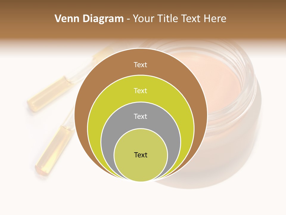 Test-Tubes And Tonal Cream PowerPoint Template