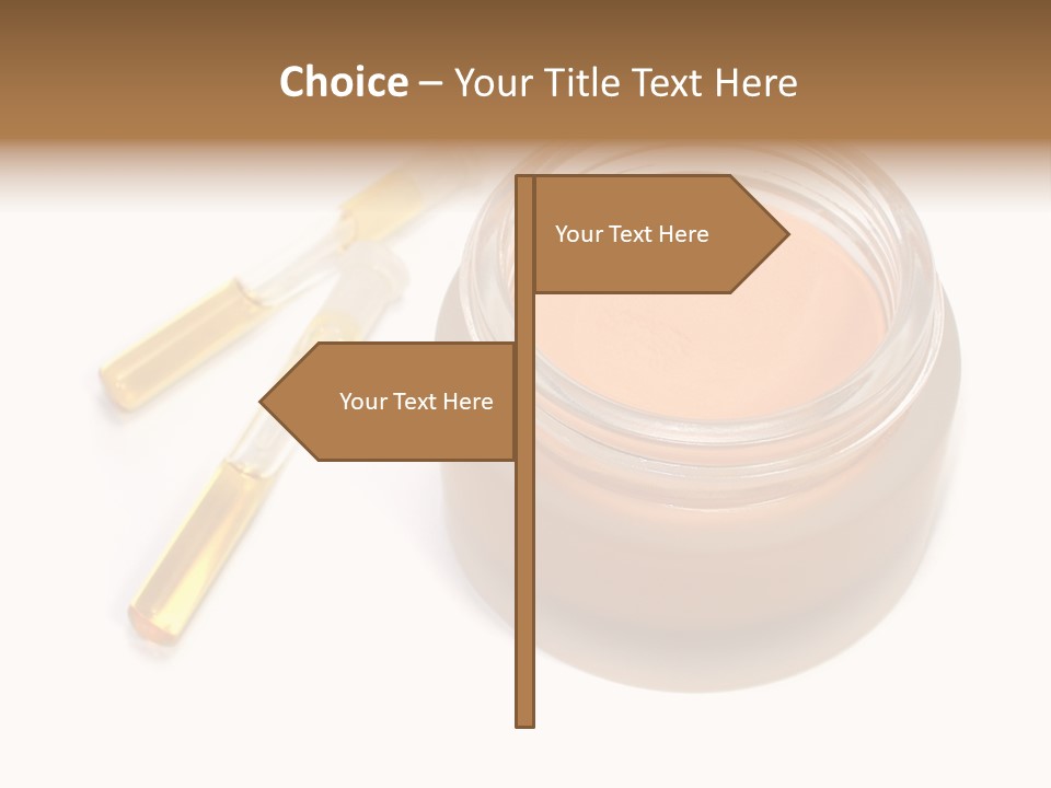 Test-Tubes And Tonal Cream PowerPoint Template