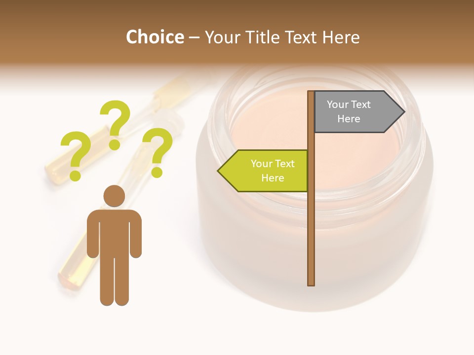 Test-Tubes And Tonal Cream PowerPoint Template