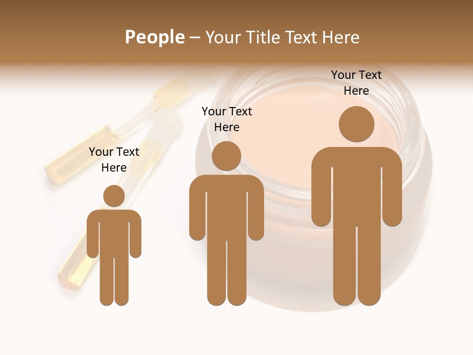 Test-Tubes And Tonal Cream PowerPoint Template