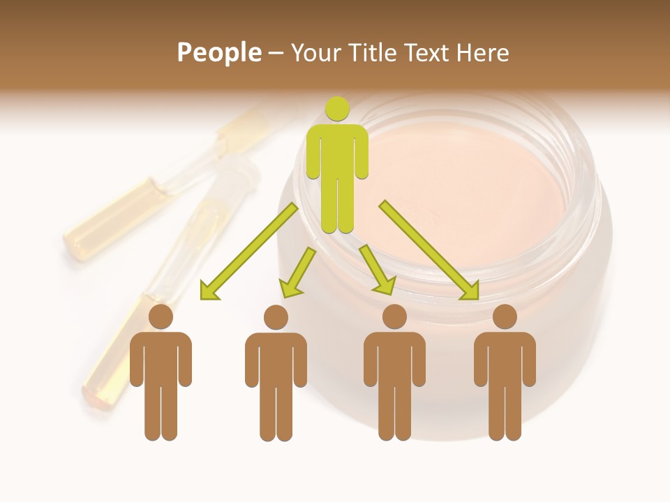 Test-Tubes And Tonal Cream PowerPoint Template