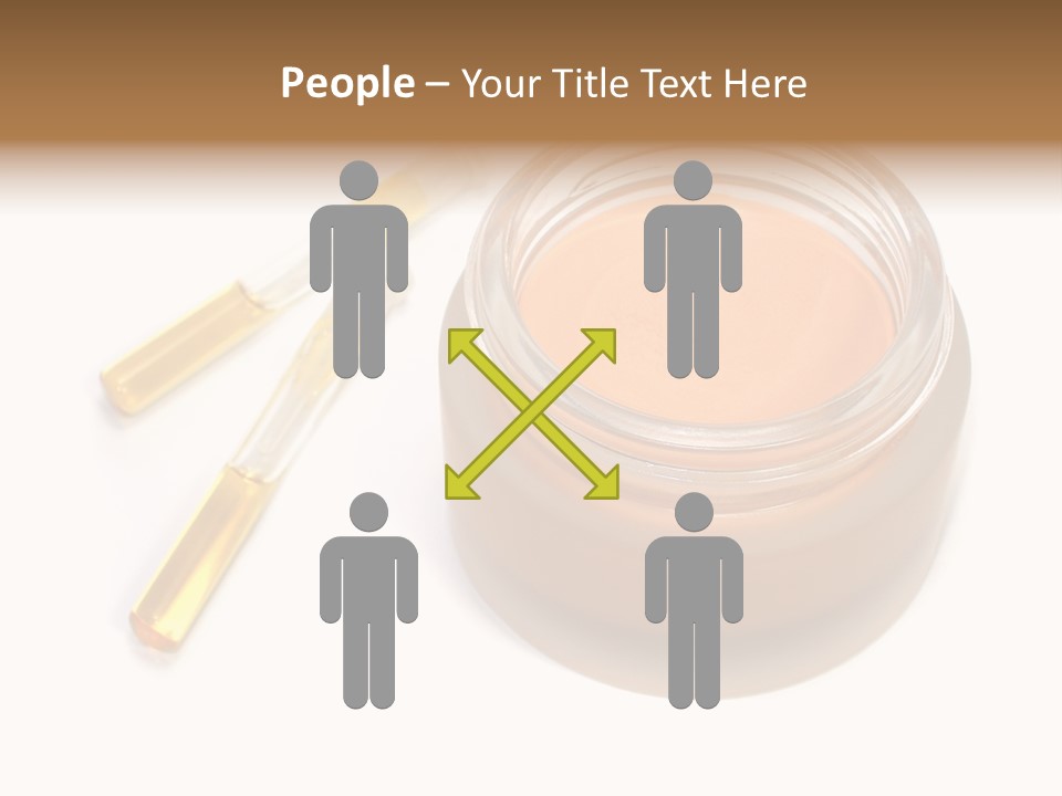 Test-Tubes And Tonal Cream PowerPoint Template