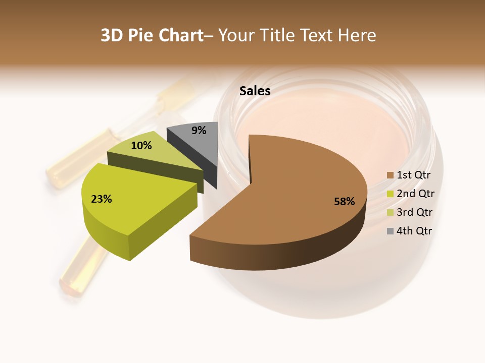 Test-Tubes And Tonal Cream PowerPoint Template