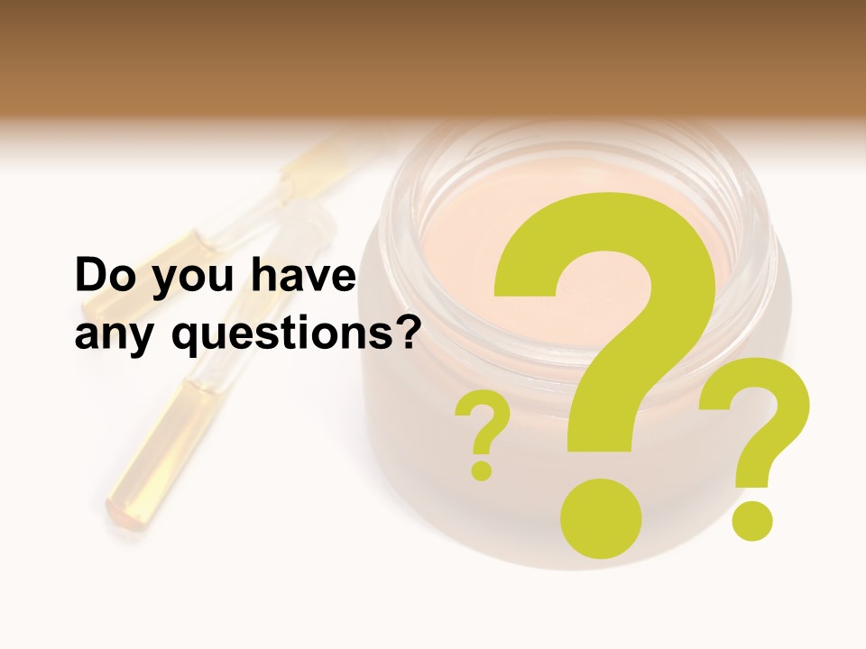 Test-Tubes And Tonal Cream PowerPoint Template