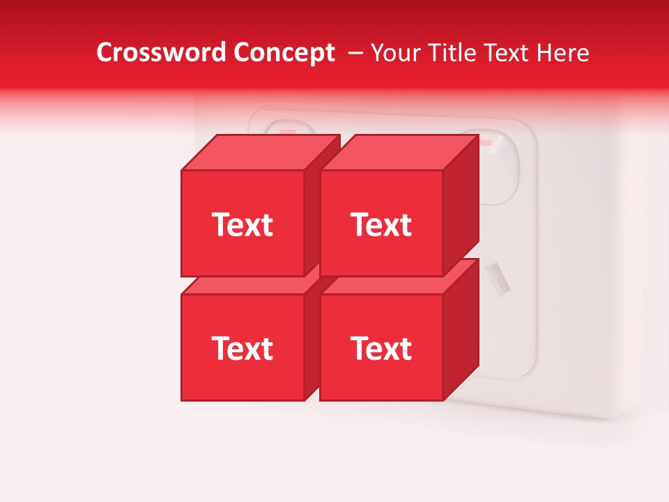 An Australian Power Outlet On A White Background. PowerPoint Template