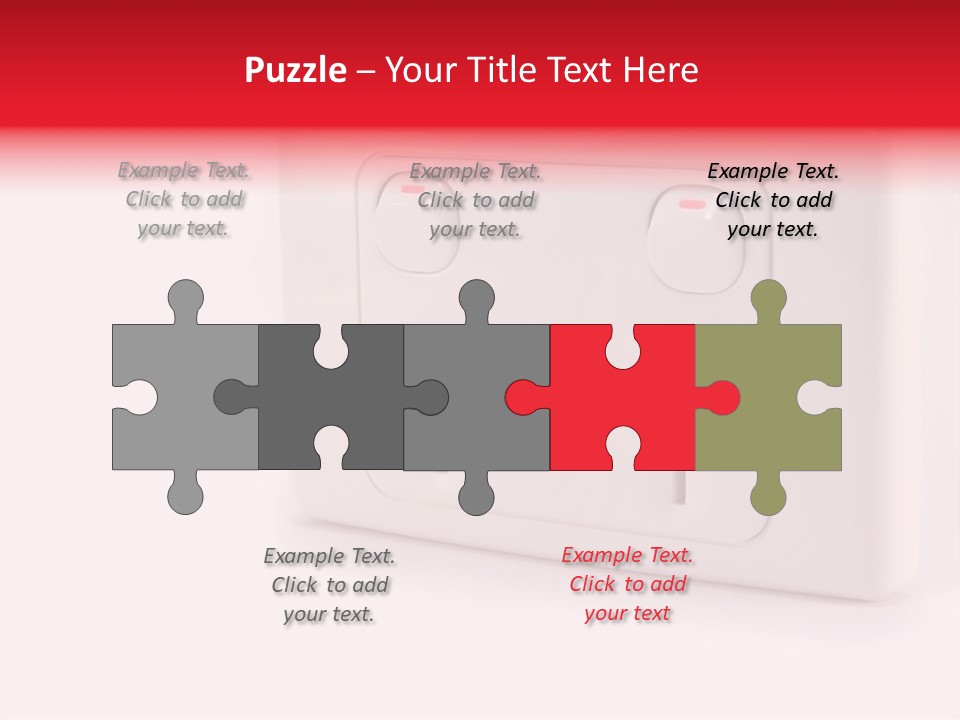 An Australian Power Outlet On A White Background. PowerPoint Template