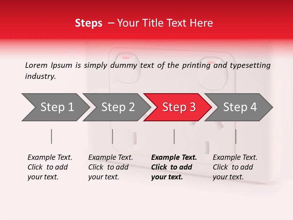 An Australian Power Outlet On A White Background. PowerPoint Template