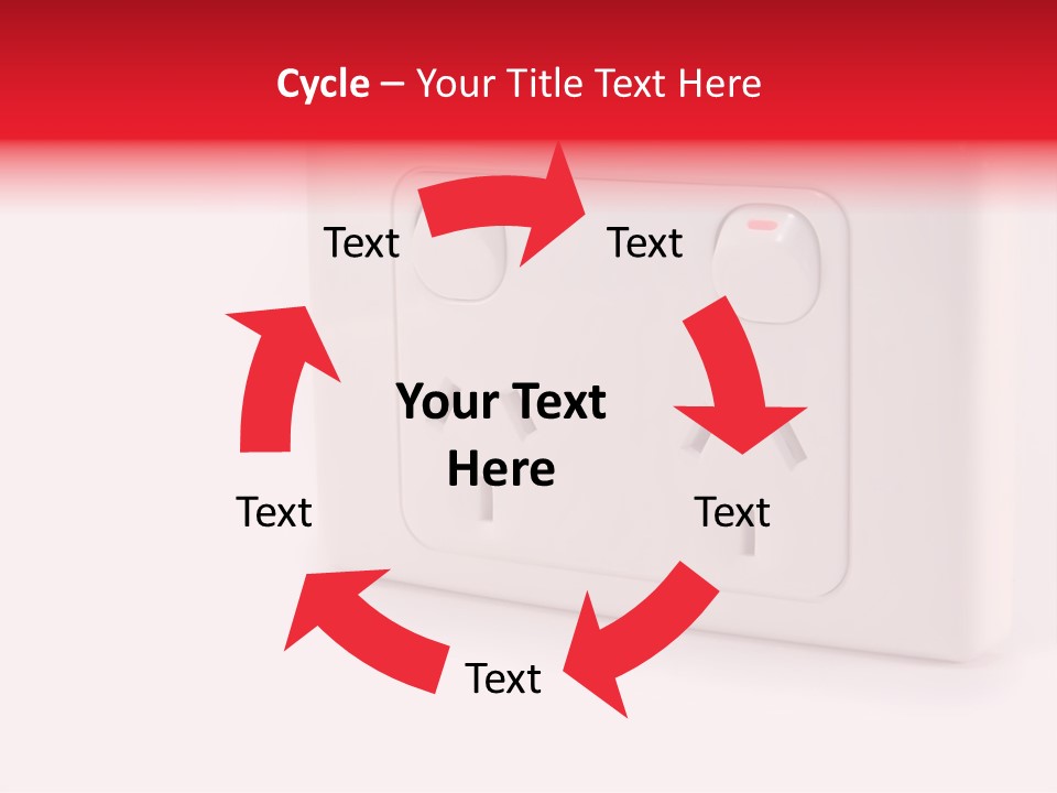 An Australian Power Outlet On A White Background. PowerPoint Template