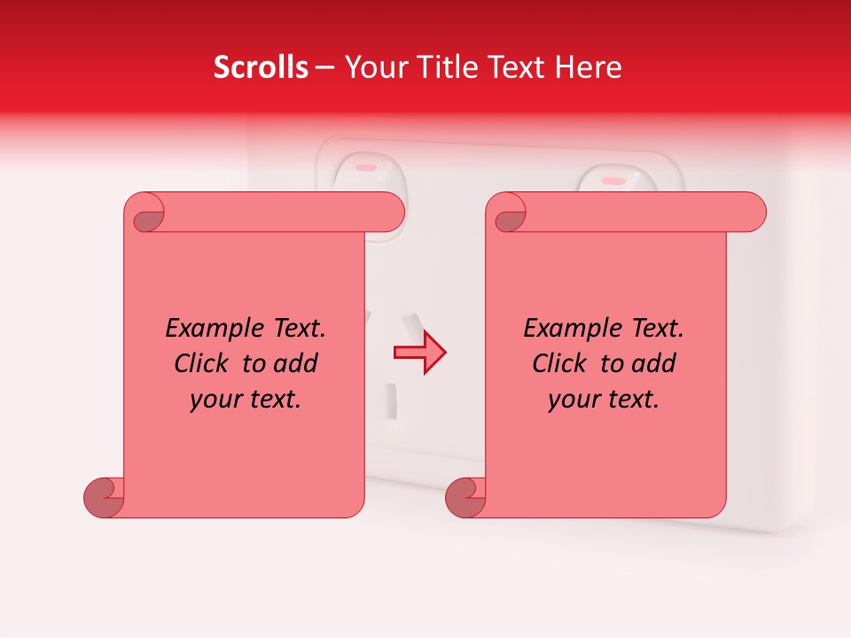 An Australian Power Outlet On A White Background. PowerPoint Template