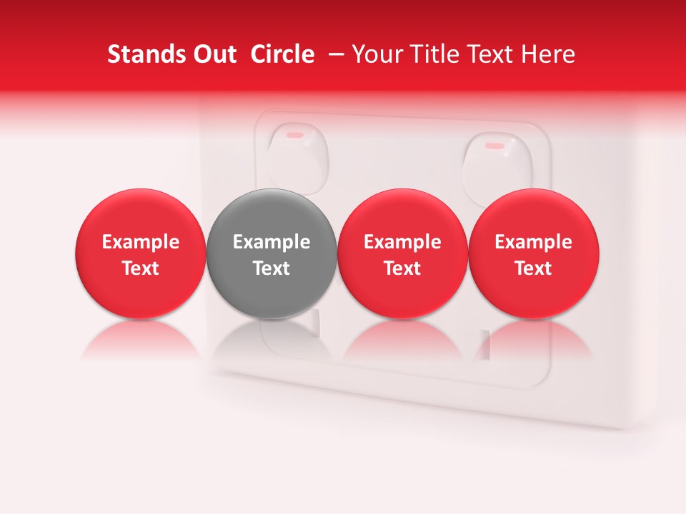 An Australian Power Outlet On A White Background. PowerPoint Template