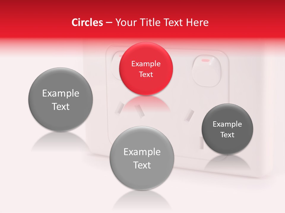 An Australian Power Outlet On A White Background. PowerPoint Template