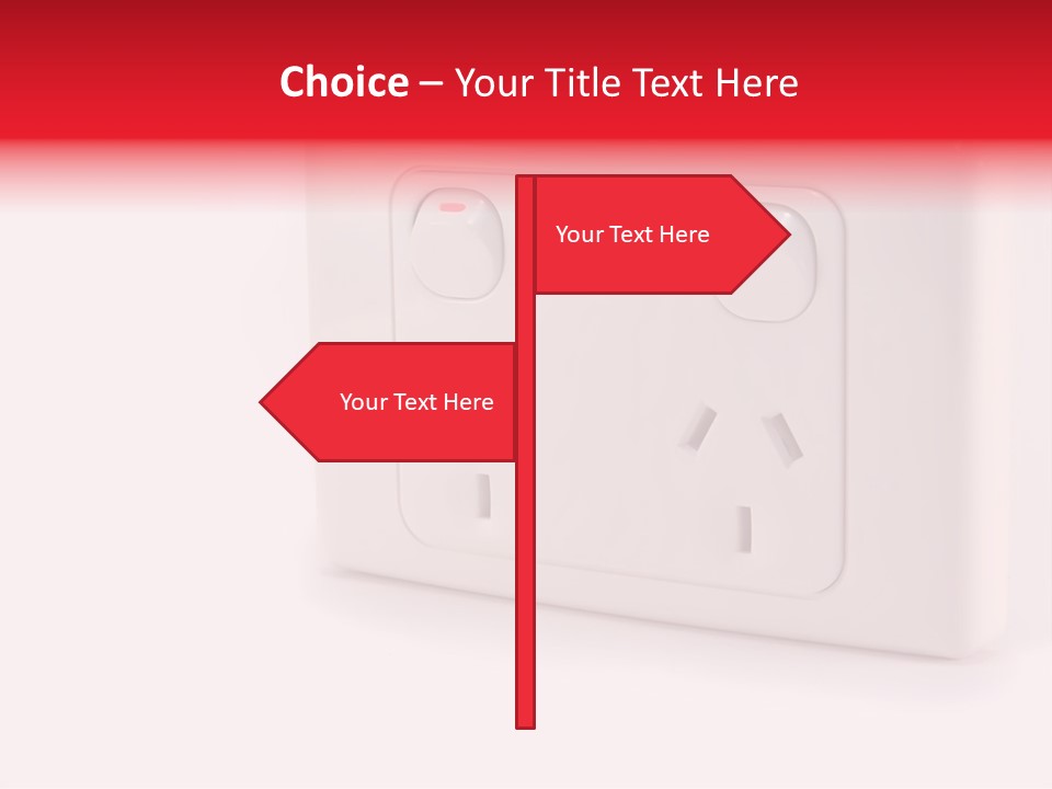An Australian Power Outlet On A White Background. PowerPoint Template