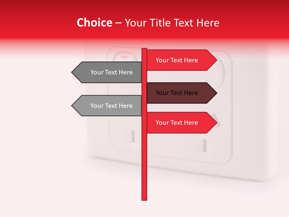 An Australian Power Outlet On A White Background. PowerPoint Template