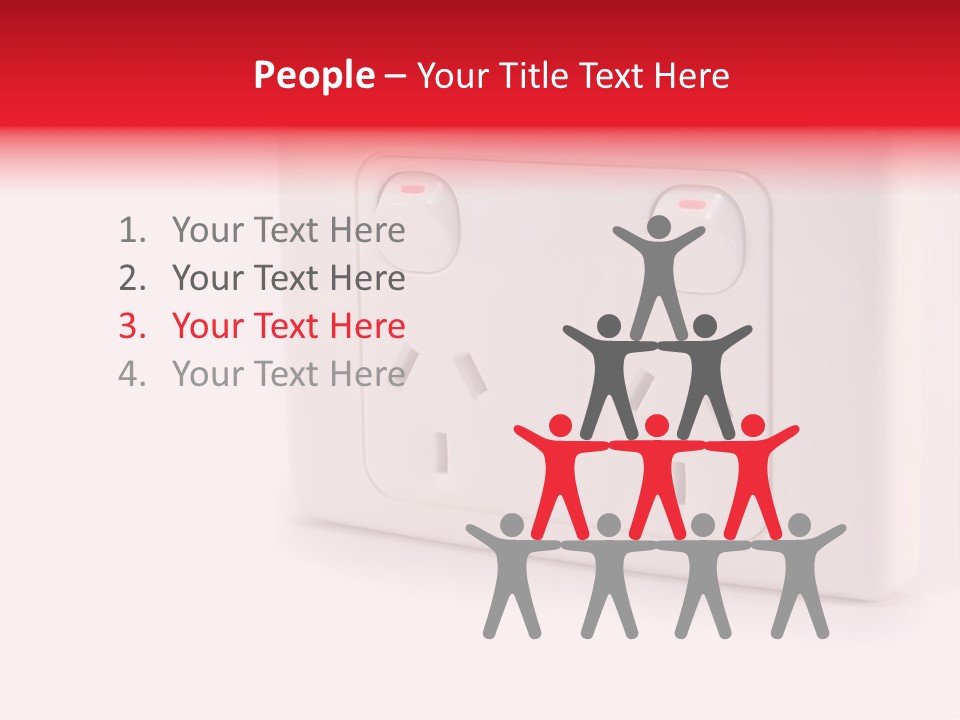 An Australian Power Outlet On A White Background. PowerPoint Template