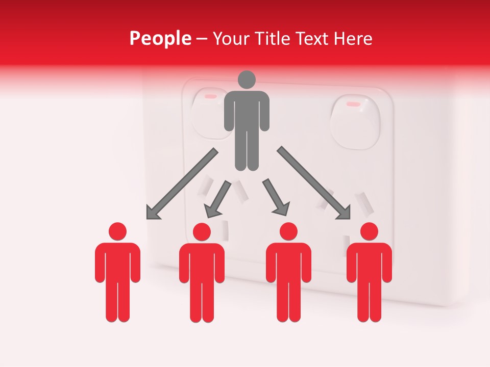 An Australian Power Outlet On A White Background. PowerPoint Template