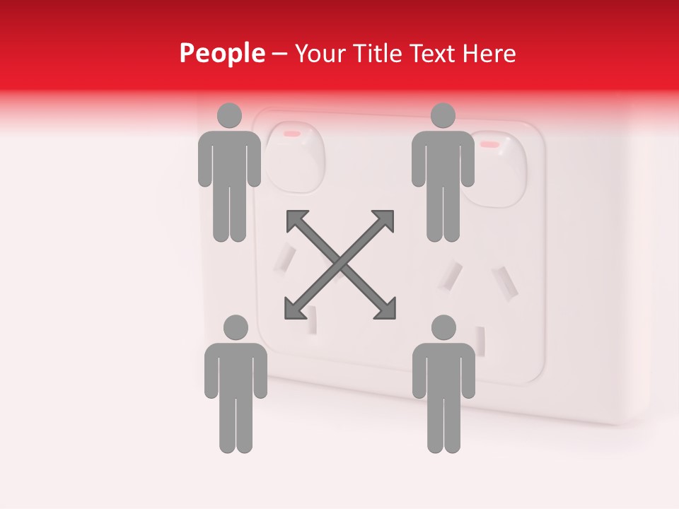 An Australian Power Outlet On A White Background. PowerPoint Template