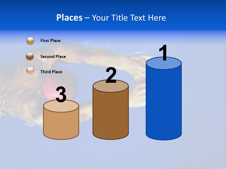 Healthy Lifestyle: This Swimmer Is Winning The Contest PowerPoint Template