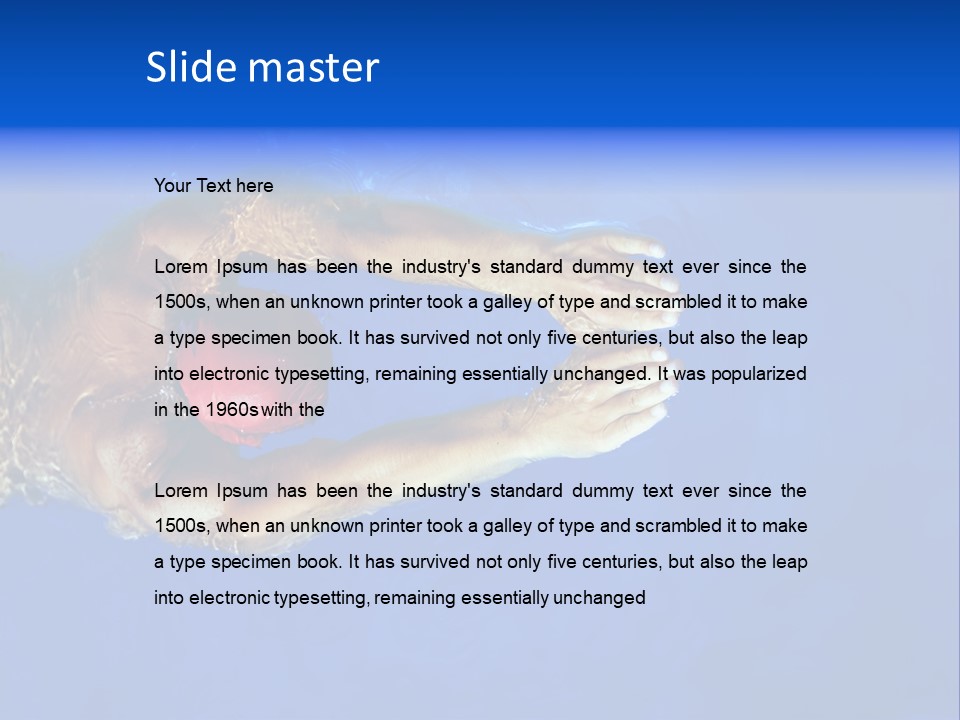 Healthy Lifestyle: This Swimmer Is Winning The Contest PowerPoint Template