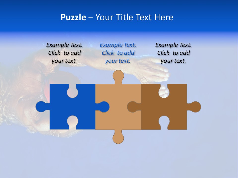 Healthy Lifestyle: This Swimmer Is Winning The Contest PowerPoint Template