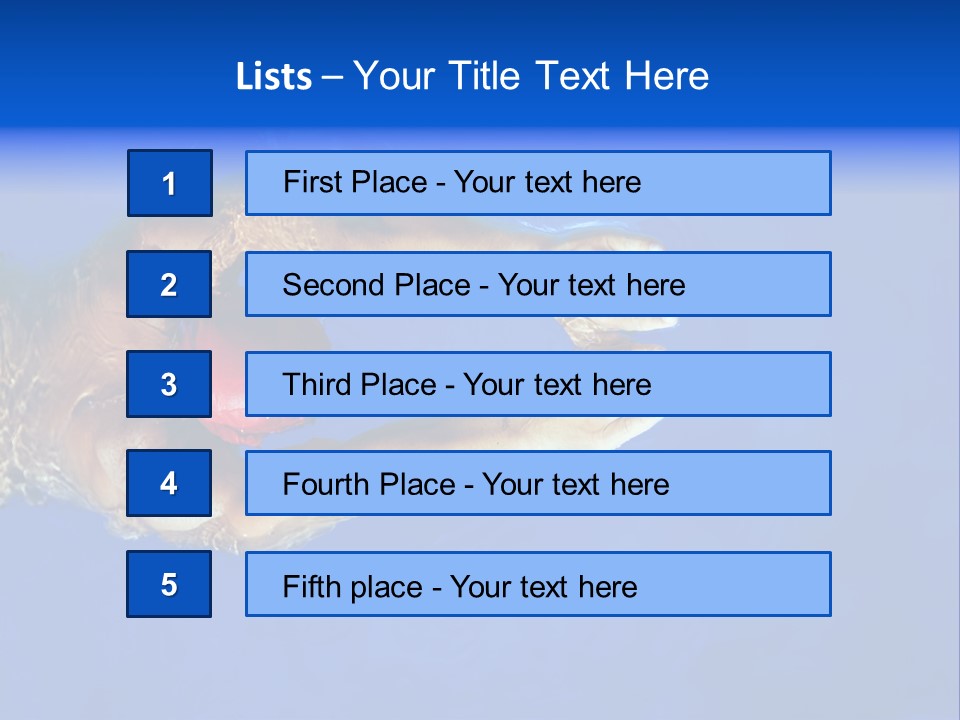 Healthy Lifestyle: This Swimmer Is Winning The Contest PowerPoint Template