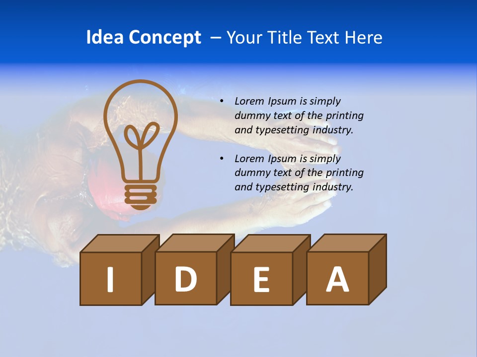 Healthy Lifestyle: This Swimmer Is Winning The Contest PowerPoint Template