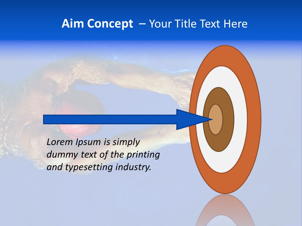 Healthy Lifestyle: This Swimmer Is Winning The Contest PowerPoint Template